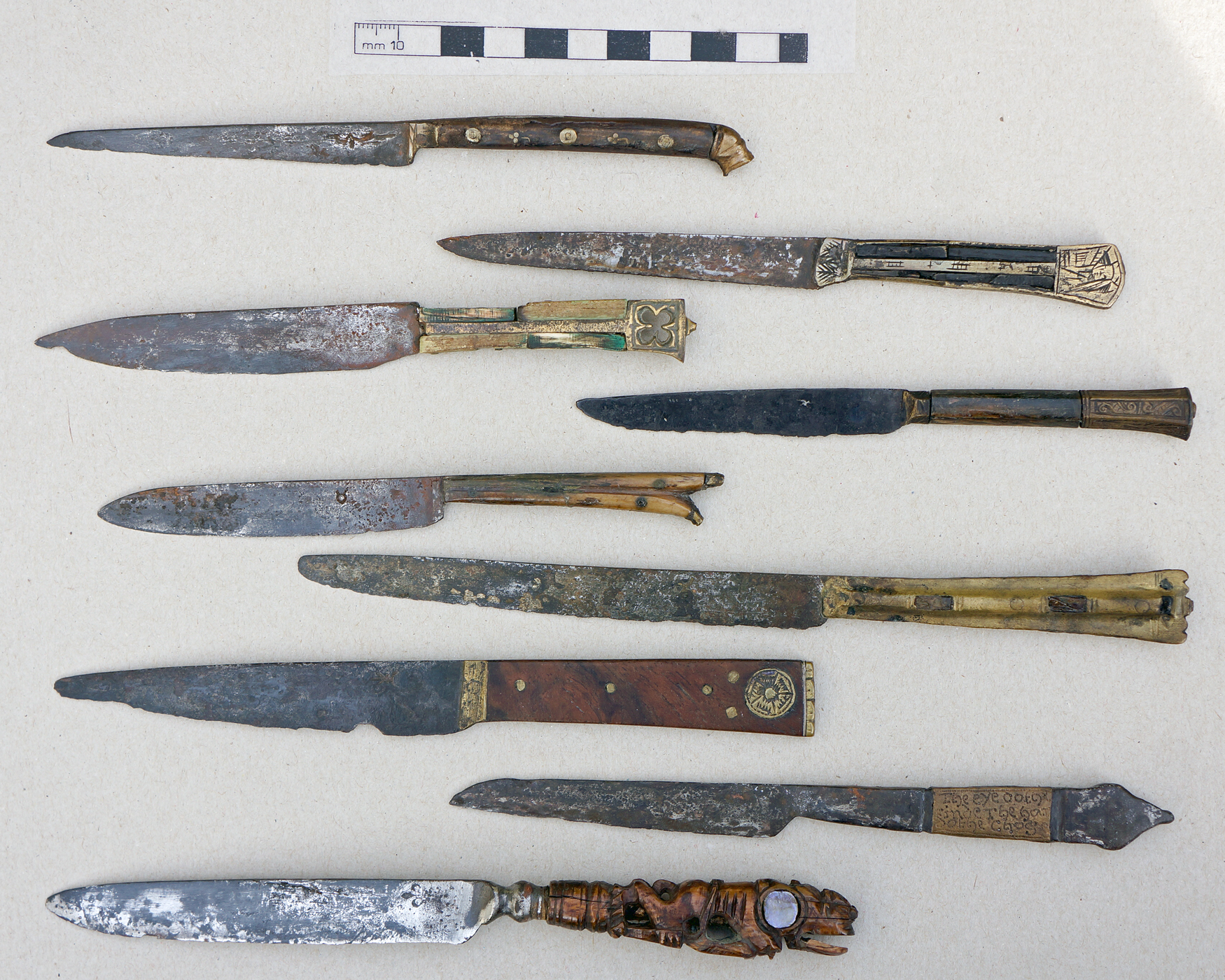 Medieval knives antique metalware society